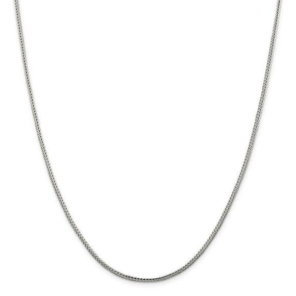 2mm Sterling Silver D/C Solid Round Franco Chain Necklace, 26 Inch - Picture 2 of 7